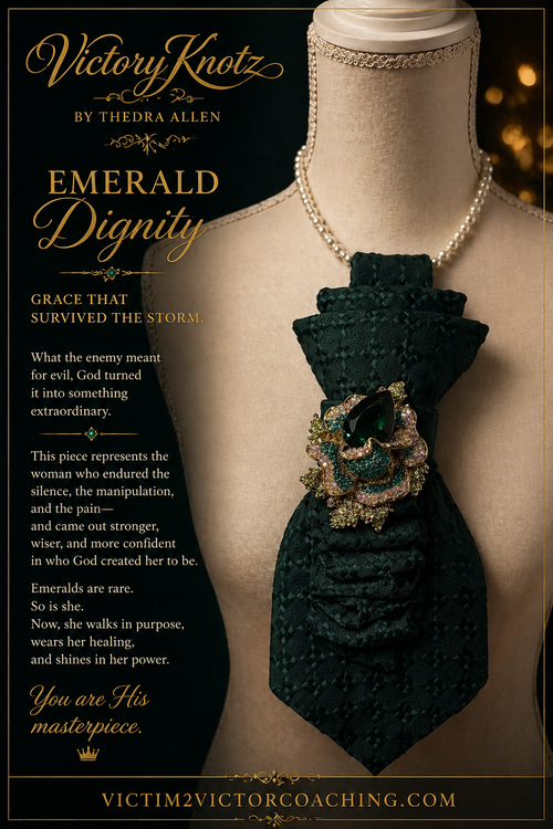 Emerald Dignity Victory Knotz - Luxury Necktie by Victory Knotz by Thedra Allen